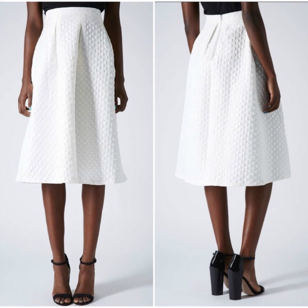 NWOT. Top shop Diamond Jacquard Midi Skirt